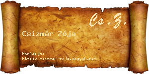 Csizmár Zója névjegykártya